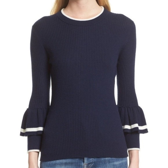 Frame Denim double ruffle cuff sweater - Picture 2 of 2